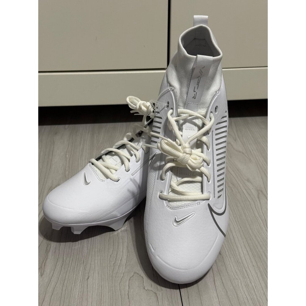 Nike Vapor Edge Pro 360 2 White Silver Football Cleats DA5456-102 Men's Size 13 - Picture 9 of 12